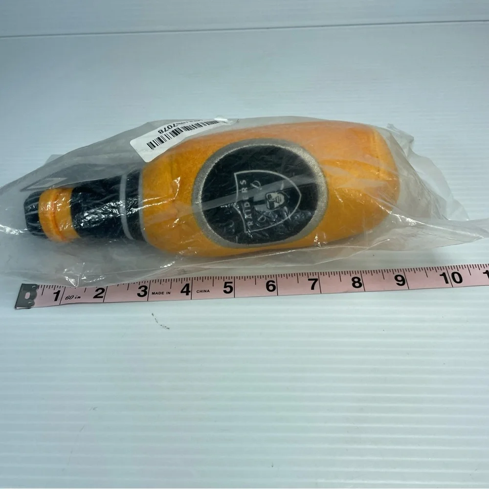 NFL Las Vegas RAIDERS Beer Bottle Plush Dog Toy 9